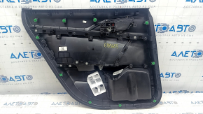 Обшивка двери карточка задняя правая Honda Civic X FC 16-21 4d ткань черная с черной вставкой, царапины
