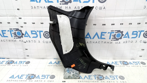 Decorație stâlp stânga jos față Nissan Versa 12-19 usa negru, zgârieturi