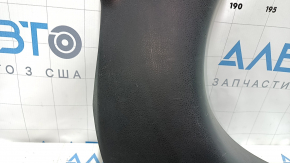 Decorație stâlp dreapta jos față Nissan Versa 12-19 usa negru, zgârieturi