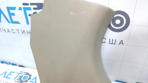 Decorație stâlp dreapta jos față Nissan Altima 13-18 bej, zgârieturi, uzate, plastic albit