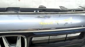 Решетка радиатора grill Honda Insight 19-22 в сборе с эмблемой, песок, трещина в креплении