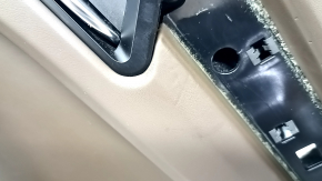 Cartela de ornamente usi spate dreapta Porsche Macan 15-18 piele maro fara lumina de fundal si perdea, insert din piele maro, cotiera din piele maro, Bose, lovituri
