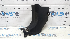Decorație stâlp stânga jos față Nissan Rogue 14-20 negru, zgârieturi