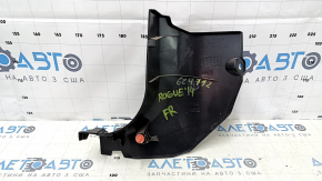 Decorație stâlp dreapta jos față Nissan Rogue 14-20 negru, zgârieturi