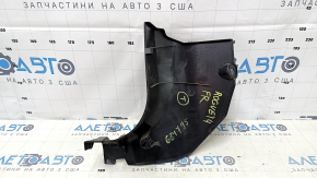 Накладка передней стойки нижняя правая Nissan Rogue 14-20 черная, царапины, затерта