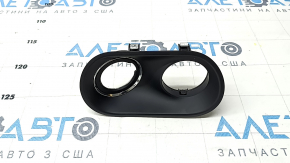 Decorație panou frontal pentru contact Porsche Macan 15-18 negru cu crom, iluminat