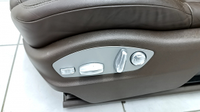 Водительское сидение Porsche Macan 17-18 с airbag, электрическое, подогрев, вентиляция, коричневая кожа, царапины