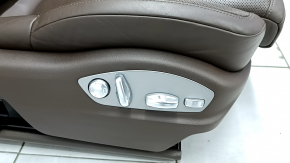 Пассажирское сидение Porsche Macan 17-18 с airbag, электрическое, подогрев, вентиляция, коричневая кожа