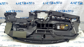 Торпедо передняя панель с AIRBAG Honda Civic X FC 16-21 черная, царапины, ржавый пиропатрон