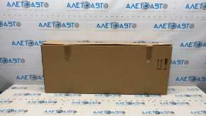 Решетка радиатора grill голая Audi A6 C8 19-23 под парктроники и радар, черный мат с хромом без эмблемы