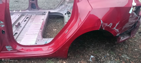 Закат заднего крыла левый Tesla Model 3 21- на кузове, красный PPMR вмятина