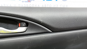Обшивка двери карточка задняя правая Honda Insight 19-22 черная, подлокотник ткань черная, царапины