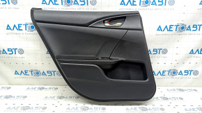 Обшивка двери карточка задняя левая Honda Insight 19-22 черная, подлокотник ткань черная, царапины