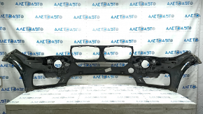Бампер передний голый BMW X5 F15 14-18 под 2 парктроника, омыватели фар, черный, царапины, надлом крепления