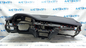 Торпедо передняя панель с AIRBAG BMW X5 F15 14-18 кожа черная Dakota, без проекции