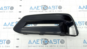 Решетка бампера левая Honda Accord 18-20 под птф, черный глянец, песок