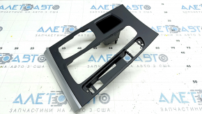 Decorație consola centrală BMW X5 F15 14-18 negru, denivelări, zgârieturi
