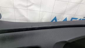 Обшивка двери карточка передняя левая Toyota Prius 50 Prime 17-22 кожа черная, потерта, под чистку, вмятины, царапины