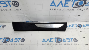 Decorație prag spate dreapta BMW X5 F15 14-18 negru pentru 3 rânduri cu inserție cromată, zgârieturi, lovituri