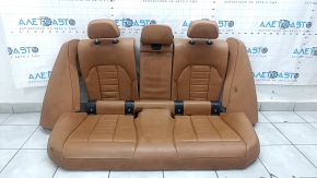 Задний ряд сидений 2 ряд BMW 3 G20 19-21 без подогрева, кожа коричневая COGNAC, под химчистку, вмятины
