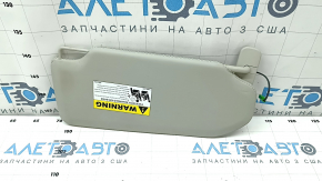 Козырек левый Volvo XC90 16-26 кожа серая с подсветкой, без крючка, царапин