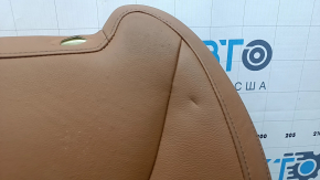 Обшивка водительского сиденья BMW 3 G20 19-21 кожа коричневая COGNAC, с подогревом, под химчистку, вмятины, потрескана кожа, контакт с водой