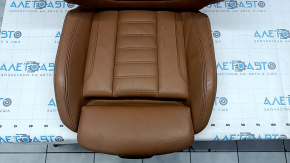Обшивка пассажирского сиденья BMW 3 G20 19-21 кожа коричневая COGNAC, с подогревом, под химчистку, вмятины, потрескана кожа, контакт с водой