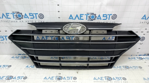 Ansamblu grila radiator Hyundai Elantra AD 19-20 cu emblema fara radar, nisip, elemente de fixare sparte, elemente de fixare sparte