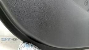 Обшивка двери карточка задняя левая Hyundai Elantra AD 19-20 серая, подлокотник резина, вставка ткань серая, молдинг серый, с ручкой, царапины, затерта