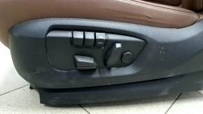 Водительское сидение BMW X5 F15 14-14 без airbag, электро, память, BASE, кожа коричневая TERRA, потертость, потрескана