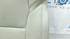 Заднее сидение левое Volvo XC90 16-23 подогрев, кожа серая, перфорация, под 3 ряда, под химчистку, царапины