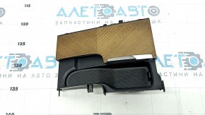 Бокс карман центральной консоли Volvo XC90 16-25 тип 1, хром, под дерево, с накладкой под дерево, грецкий орех