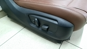 Пассажирское сидение BMW X5 F15 14-14 с airbag, электро, BASE, кожа коричневая TERRA, царапины