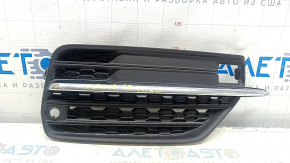 Grila bara de protectie fata dreapta Volvo XC90 16-19 cu turnare cromata pentru senzori de parcare, nisip, zgarieturi
