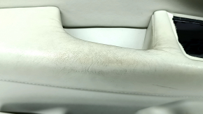 Обшивка двери карточка передняя левая Volvo XC90 16-22 кожа серая с черным, серая строчка, подлокотник и вставка серая кожа, молдинг грецкий орех, Bowers & Wilkins, под память сидений, сломано креплен