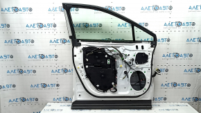 Дверь в сборе передняя левая Lexus RX350 RX450h 16-22 keyless, белый 085, царапины на молдинге