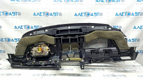 Торпедо передняя панель с AIRBAG Toyota Camry v55 15-17 usa белая строчка, ржавый пиропатрон