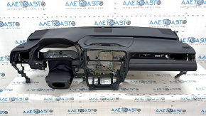 Panoul frontal al tabloului de bord cu AIRBAG Lexus RX350 20-22 negru, cusături gri, uzat