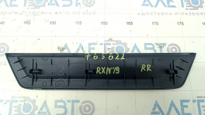 Накладка порога внешняя задняя правая Lexus RX350 RX450h 16-22 черная, царапины