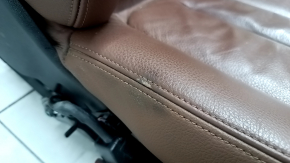 Водительское сидение BMW X5 F15 14-14 без airbag, электро, память, BASE, кожа коричневая TERRA, потертость, потрескана
