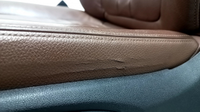 Водительское сидение BMW X5 F15 14-14 без airbag, электро, память, BASE, кожа коричневая TERRA, потертость, потрескана