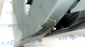 Бампер передний голый Toyota Prius 50 19-22 под парктроники и PMA, зеленый, надломаны крепления, вмятины, царапины
