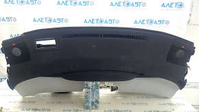 Торпедо передняя панель с AIRBAG Toyota Prius 50 17-22 черная с серым, под большой дисплей и проекцию, с накладкой JBL, царапины, под химчистку, ржавый пиропатрон