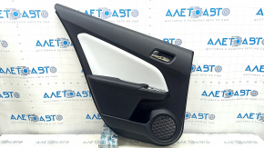 Garnitura portiera spate stanga Toyota Prius 50 16-22 negru cu insertie gri, cotiera piele, cu maner