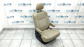 Задний ряд сидений 2 ряд правый Toyota Sienna 23-26 без Airbag, кожа бежевая под 7 мест, ржавое снизу, под химчистку