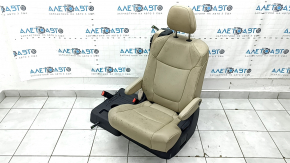 Задний ряд сидений 2 ряд левый Toyota Sienna 23-26 без Airbag, кожа бежевая под 7 мест ржавое снизу, под химчистку, царапины на накладке