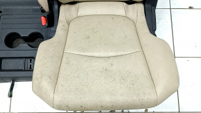 Задний ряд сидений 2 ряд левый Toyota Sienna 23-26 без Airbag, кожа бежевая под 7 мест ржавое снизу, под химчистку, царапины на накладке