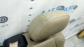 Задний ряд сидений 2 ряд левый Toyota Sienna 23-26 без Airbag, кожа бежевая под 7 мест ржавое снизу, под химчистку, царапины на накладке