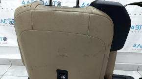 Задний ряд сидений 2 ряд левый Toyota Sienna 23-26 без Airbag, кожа бежевая под 7 мест ржавое снизу, под химчистку, царапины на накладке