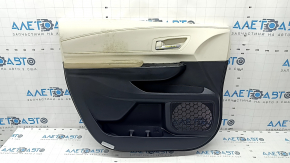 Garnitura portiere fata stanga Toyota Sienna 21-24 negru cu gri deschis, cotiera din piele bej, curatabila uscata